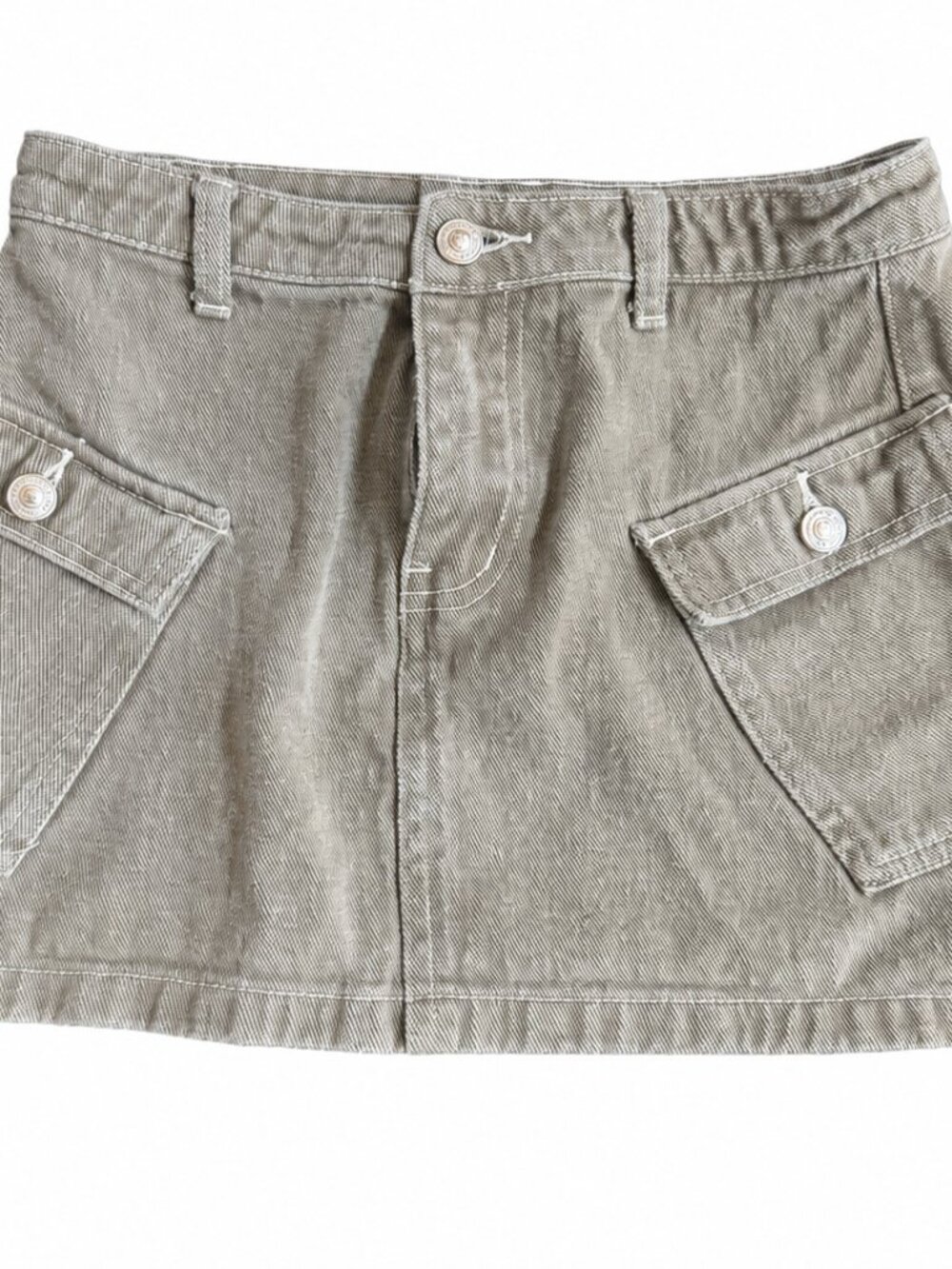 Princess Polly PP DNM Cargo Mini Skirt Khaki Size US 2